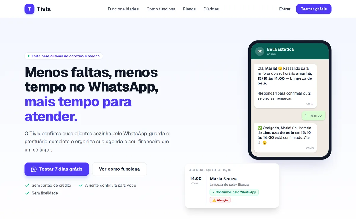 Tela do projeto Tivla